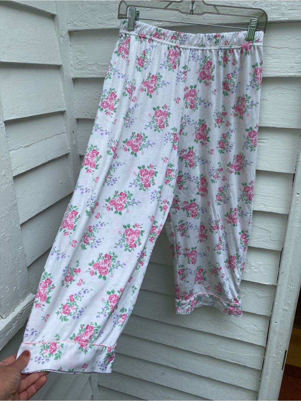 Women's Pink Floral Short-Sleeve Pajama 2 PC Set - Picture 10 of 12